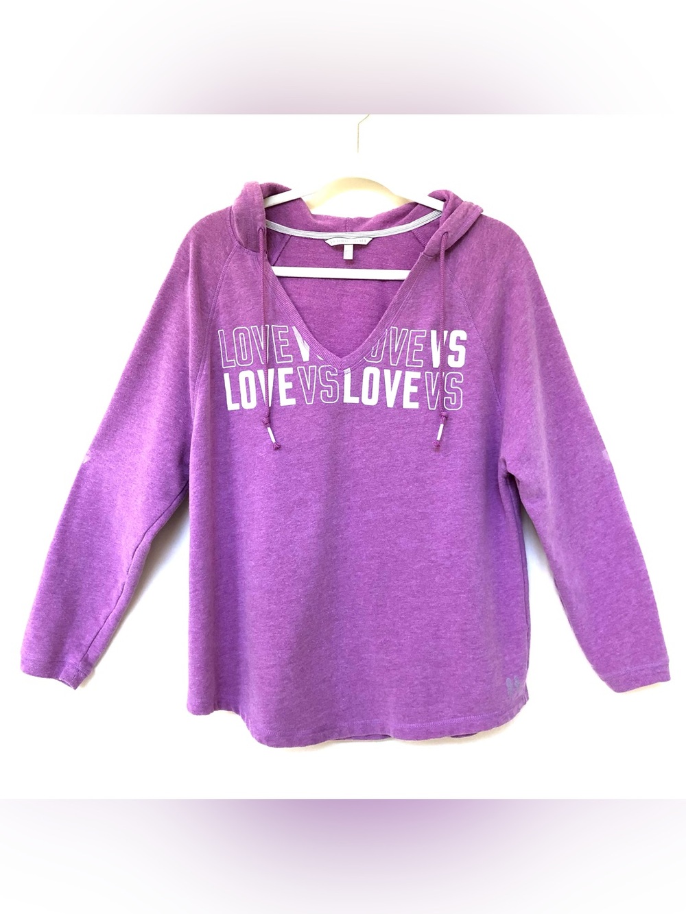 Lilac Lavender ~ Soft V-neck Lightweight Pullover Hoodie ~ Small
